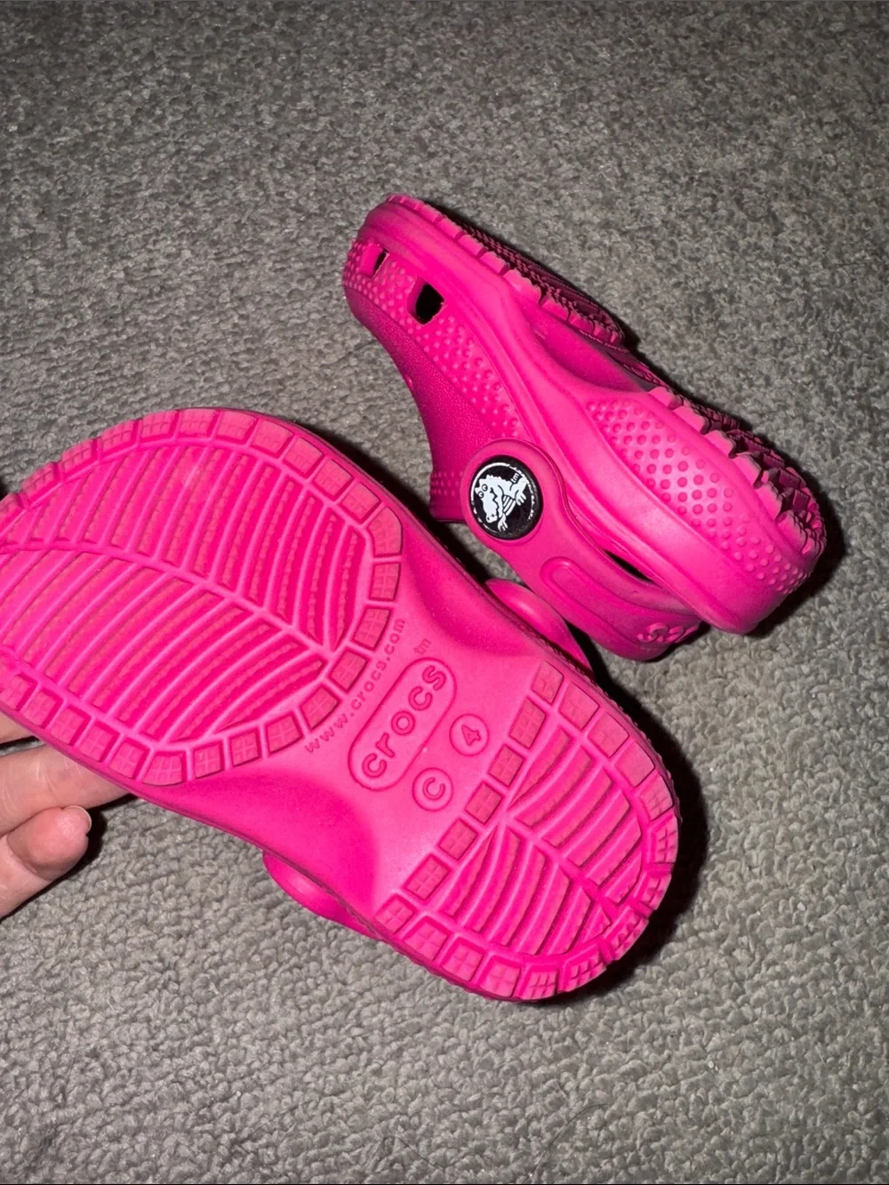 CROCS Kids Bright Pink Classic Clogs